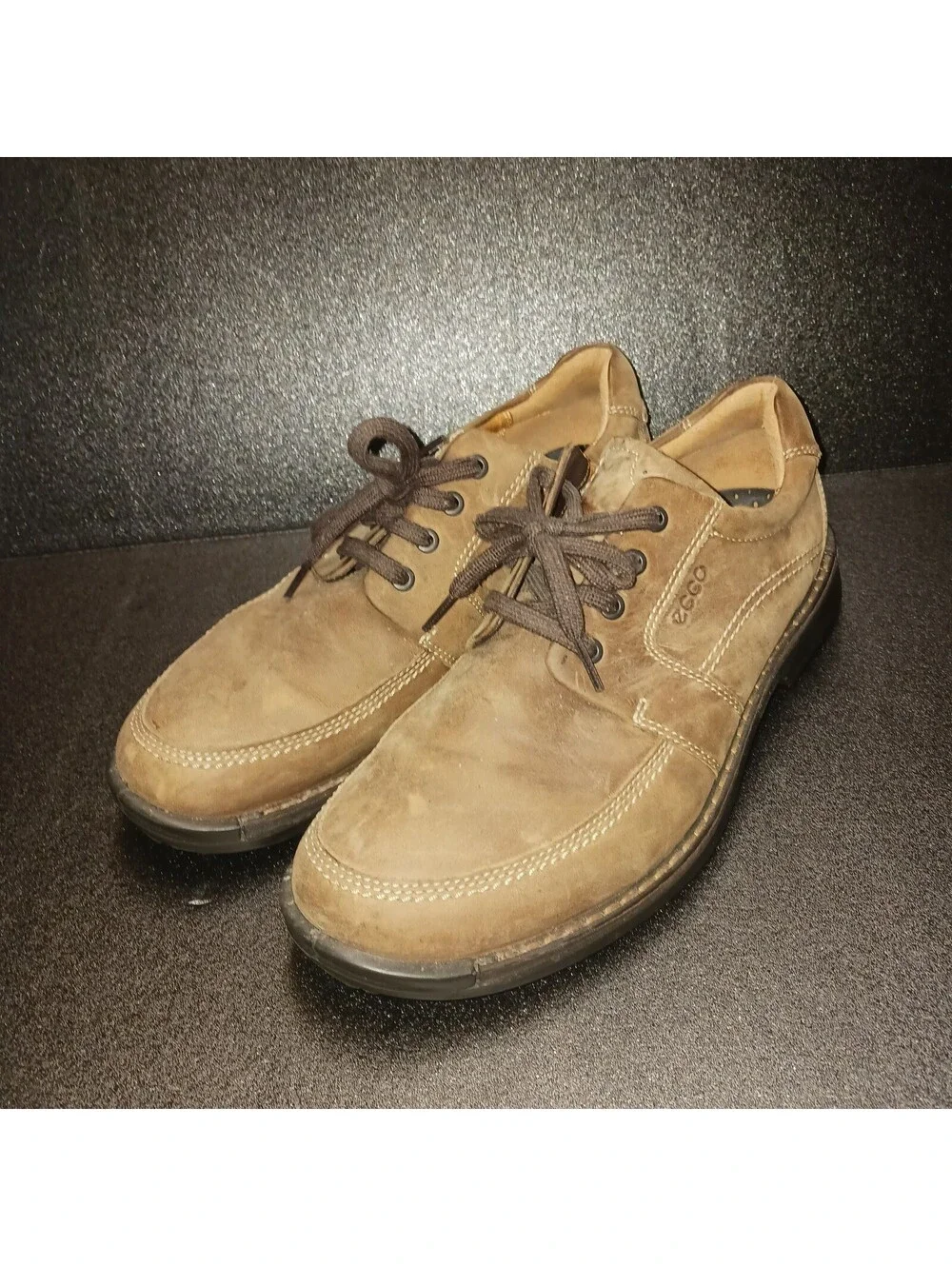 Ecco Mens  Brown  Leather  Fusion 11 Tie  Lace Up Shoes Size  11  Eu 44